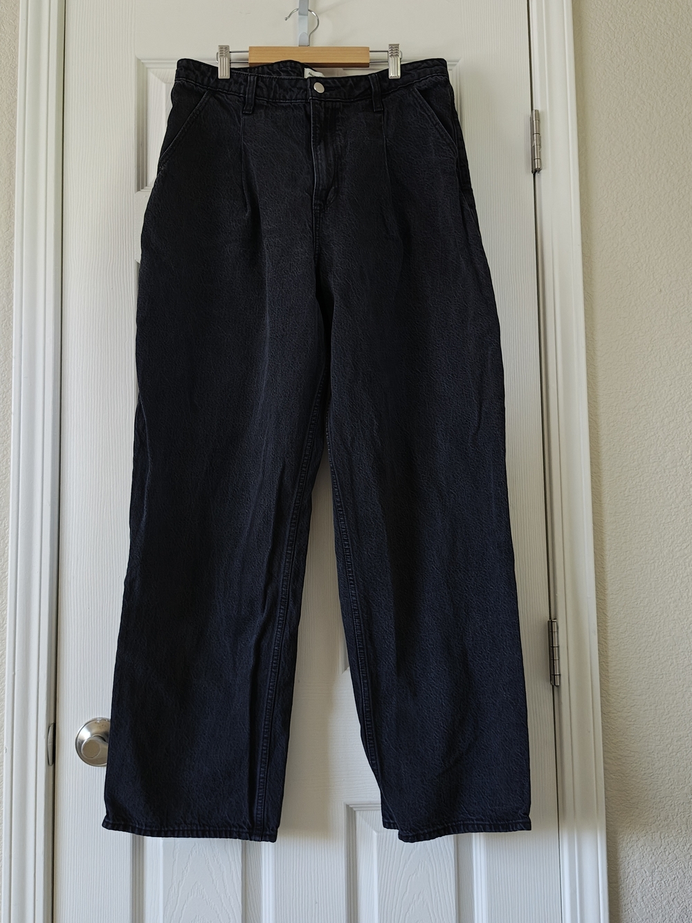 Abercrombie & Fitch Black Wide Leg Jeans